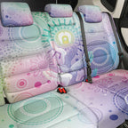 Aussie NAIDOC Week Back Car Seat Cover Pastel Aboriginal Dot Art