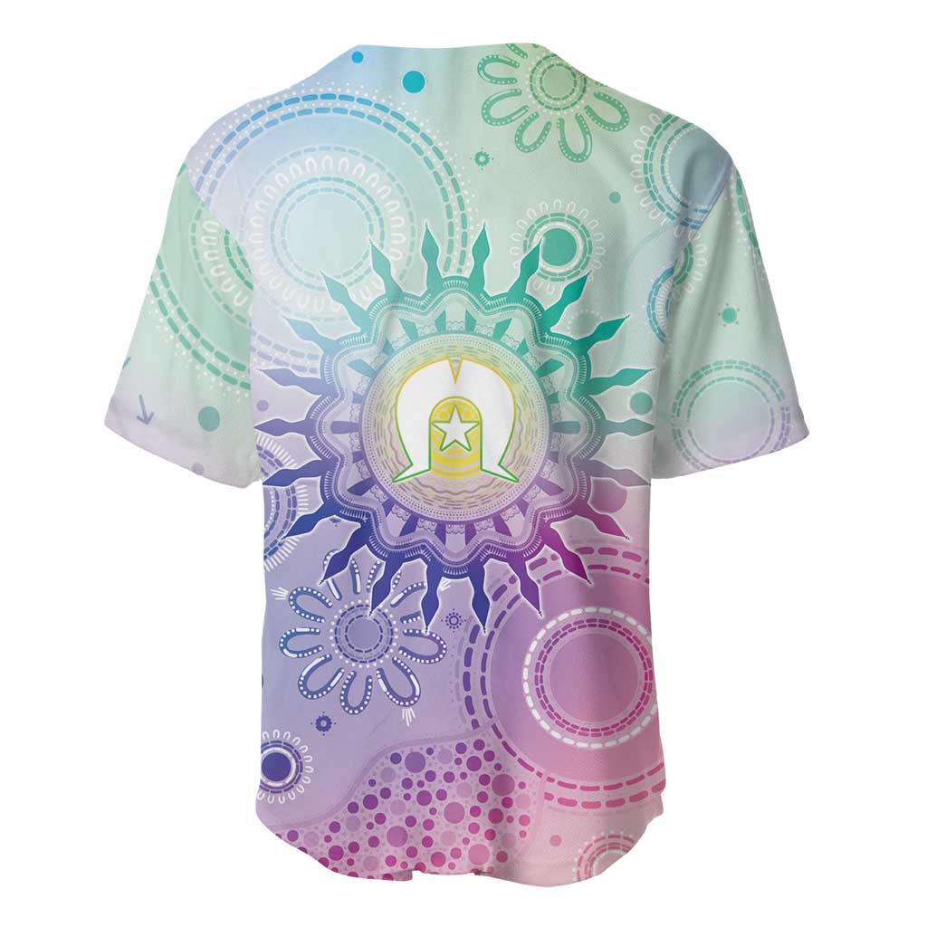 Aussie NAIDOC Week Baseball Jersey Pastel Aboriginal Dot Art