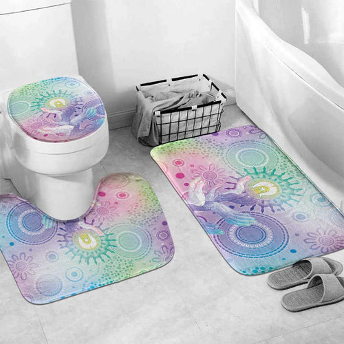 Aussie NAIDOC Week Bathroom Set Pastel Aboriginal Dot Art