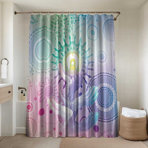 Aussie NAIDOC Week Bathroom Set Pastel Aboriginal Dot Art