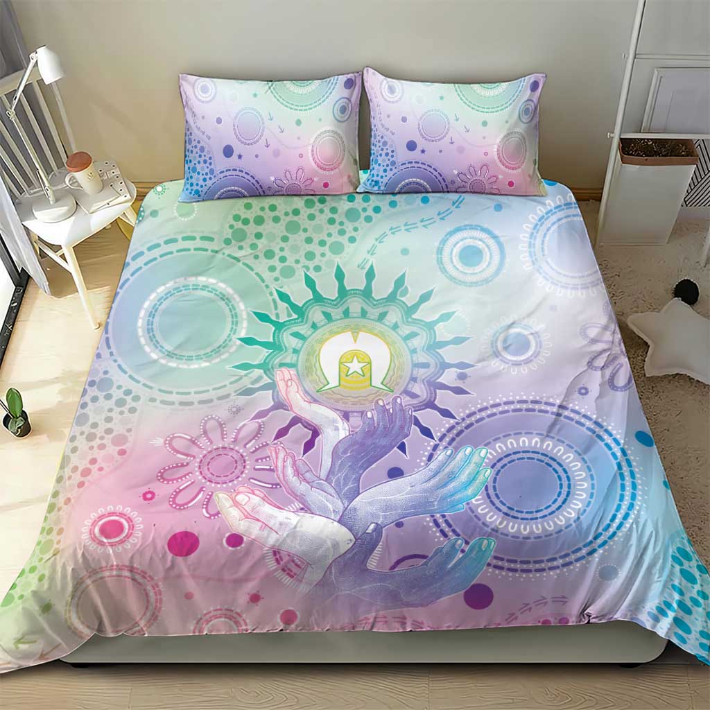 Aussie NAIDOC Week Bedding Set Pastel Aboriginal Dot Art