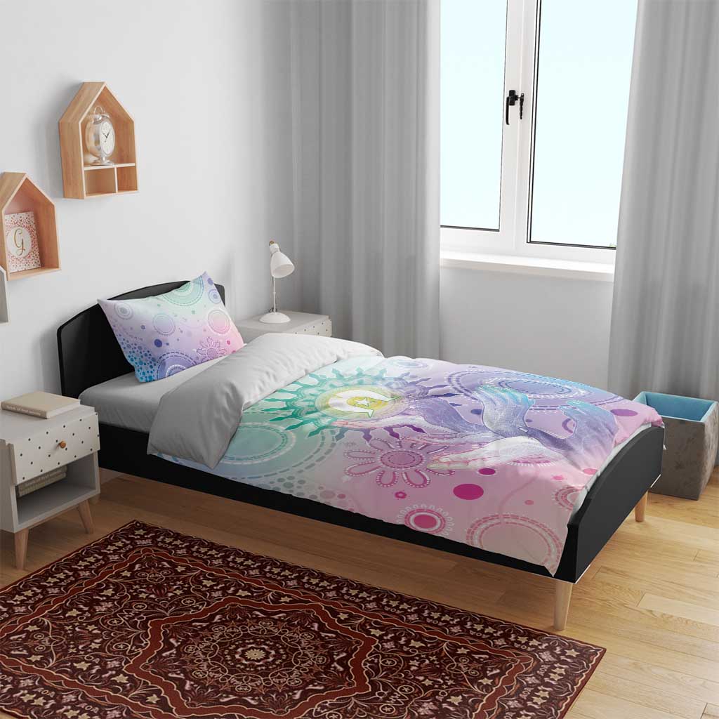 Aussie NAIDOC Week Bedding Set Pastel Aboriginal Dot Art