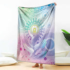 Aussie NAIDOC Week Blanket Pastel Aboriginal Dot Art