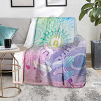 Aussie NAIDOC Week Blanket Pastel Aboriginal Dot Art