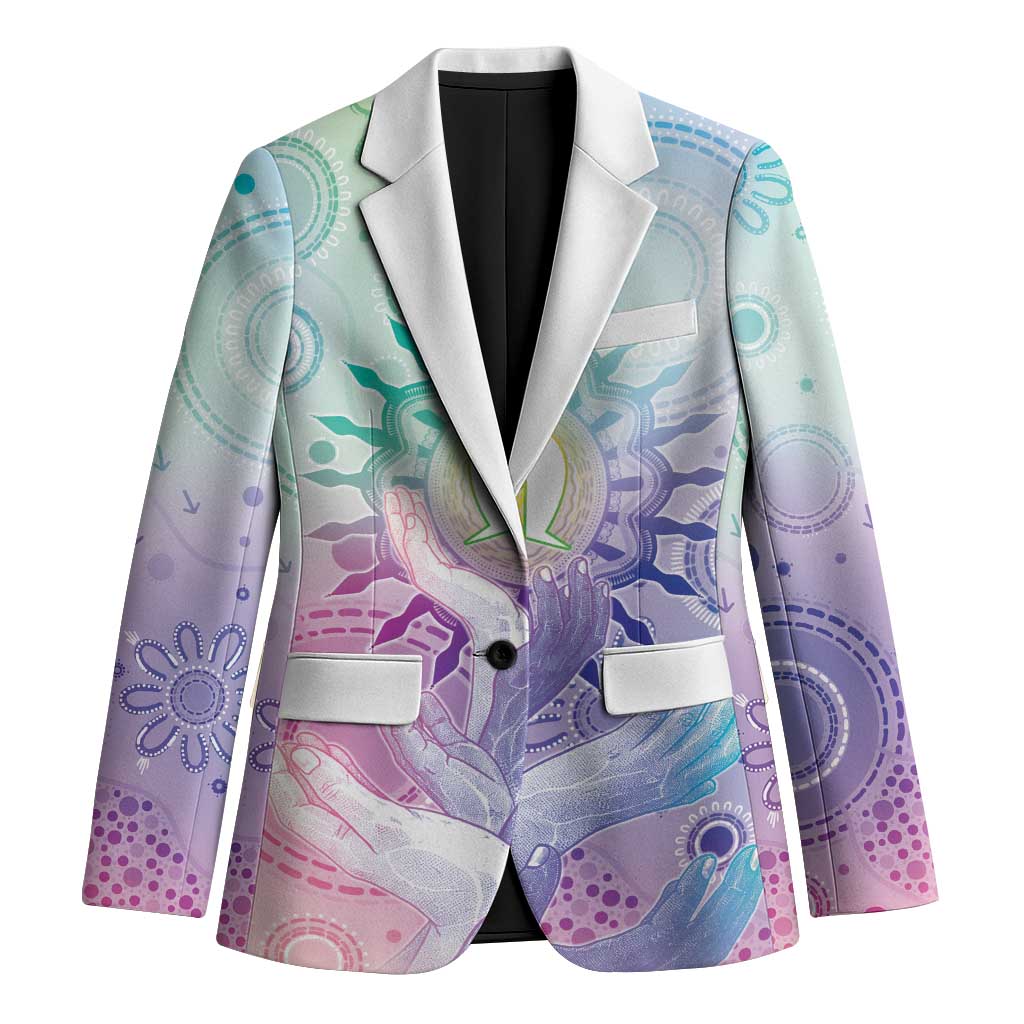 Aussie NAIDOC Week Blazer Pastel Aboriginal Dot Art