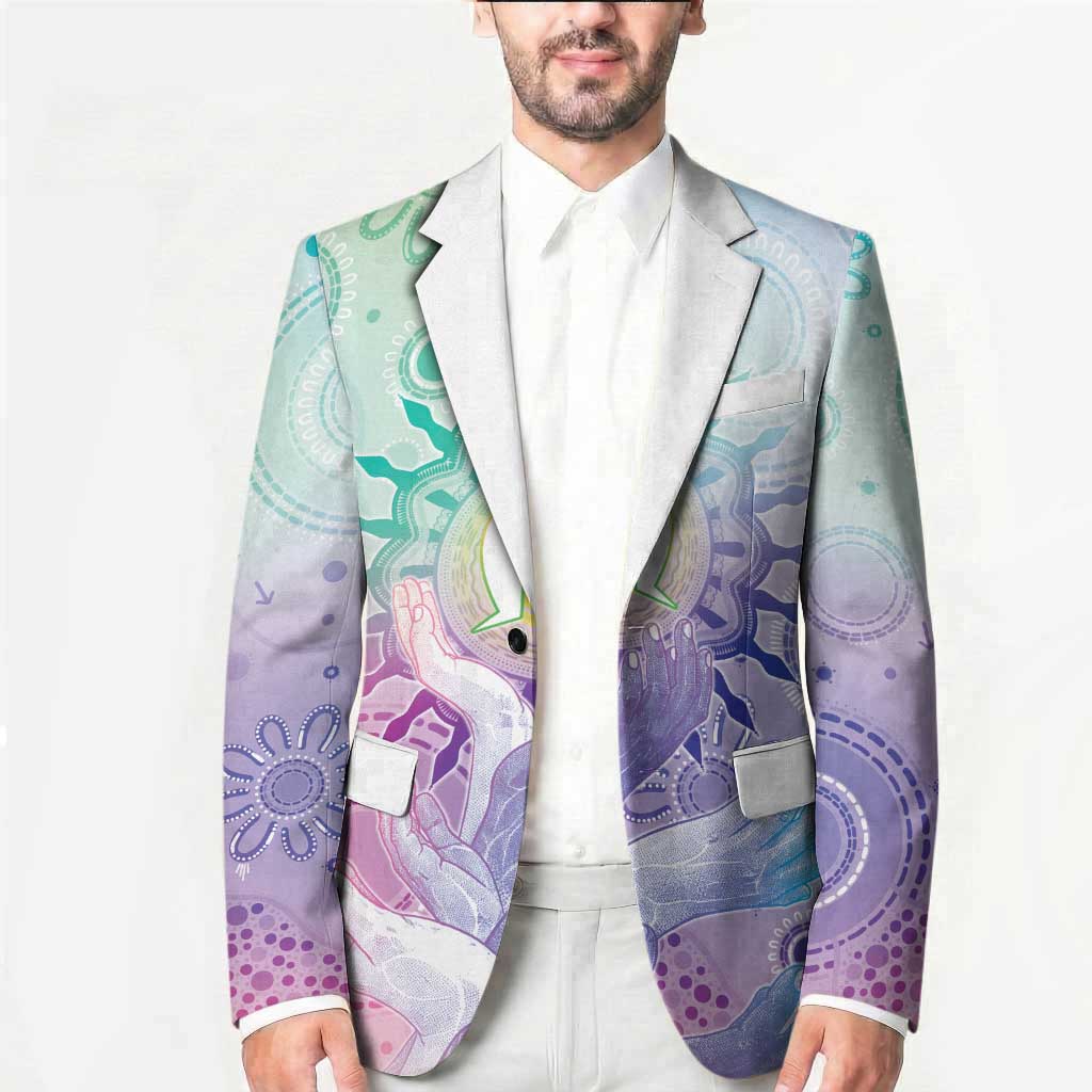 Aussie NAIDOC Week Blazer Pastel Aboriginal Dot Art