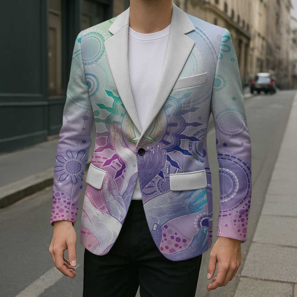 Aussie NAIDOC Week Blazer Pastel Aboriginal Dot Art