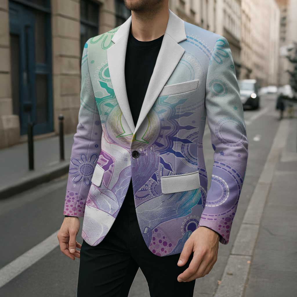 Aussie NAIDOC Week Blazer Pastel Aboriginal Dot Art