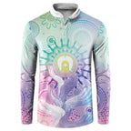 Aussie NAIDOC Week Button Sweatshirt Pastel Aboriginal Dot Art
