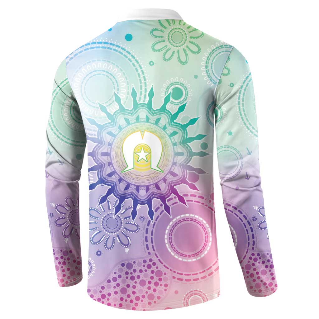 Aussie NAIDOC Week Button Sweatshirt Pastel Aboriginal Dot Art