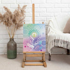 Aussie NAIDOC Week Canvas Wall Art Pastel Aboriginal Dot Art