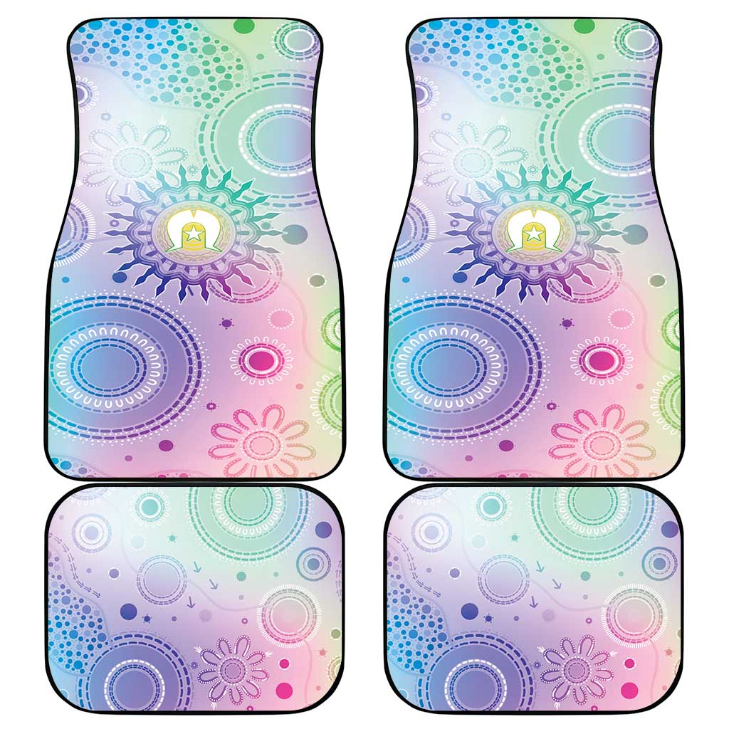 Aussie NAIDOC Week Car Mats Pastel Aboriginal Dot Art