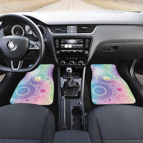 Aussie NAIDOC Week Car Mats Pastel Aboriginal Dot Art