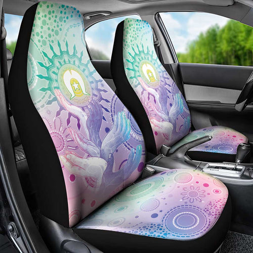 Aussie NAIDOC Week Car Seat Cover Pastel Aboriginal Dot Art