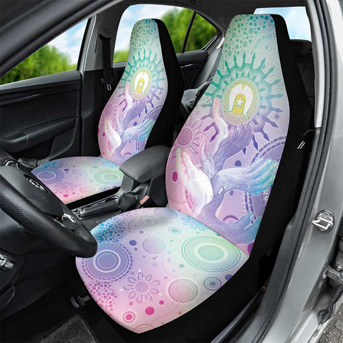 Aussie NAIDOC Week Car Seat Cover Pastel Aboriginal Dot Art