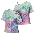 Aussie NAIDOC Week Cross Shoulder Shirt Pastel Aboriginal Dot Art