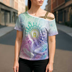 Aussie NAIDOC Week Cross Shoulder Shirt Pastel Aboriginal Dot Art