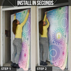 Aussie NAIDOC Week Door Cover Pastel Aboriginal Dot Art