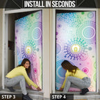 Aussie NAIDOC Week Door Cover Pastel Aboriginal Dot Art