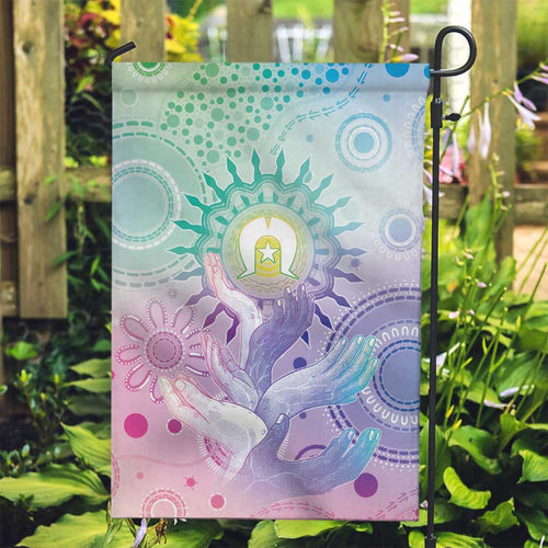 Aussie NAIDOC Week Garden Flag Pastel Aboriginal Dot Art
