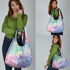 Aussie NAIDOC Week Grocery Bag Pastel Aboriginal Dot Art