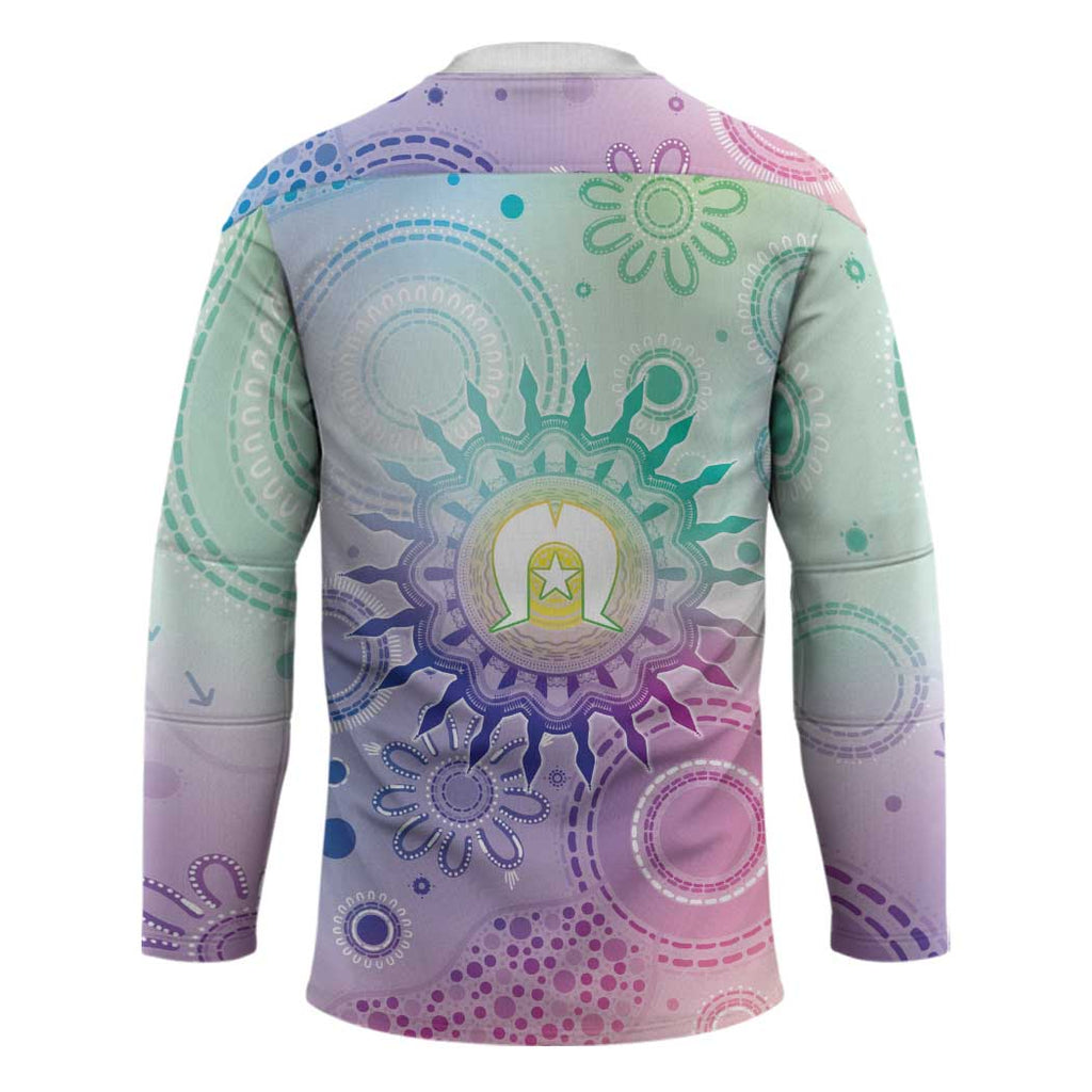 Aussie NAIDOC Week Hockey Jersey Pastel Aboriginal Dot Art