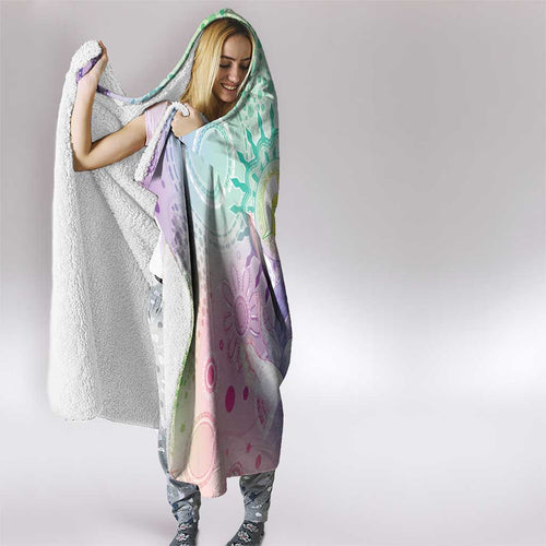 Aussie NAIDOC Week Hooded Blanket Pastel Aboriginal Dot Art