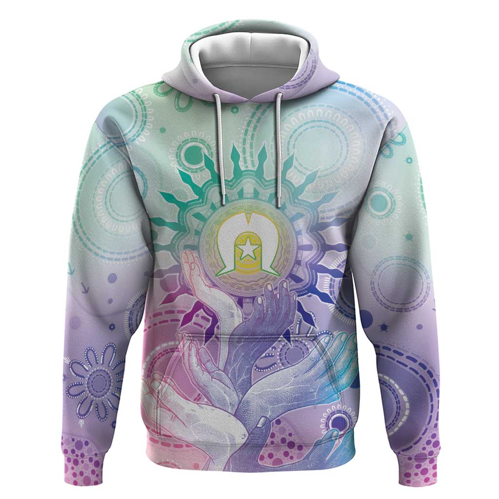Aussie NAIDOC Week Hoodie Pastel Aboriginal Dot Art