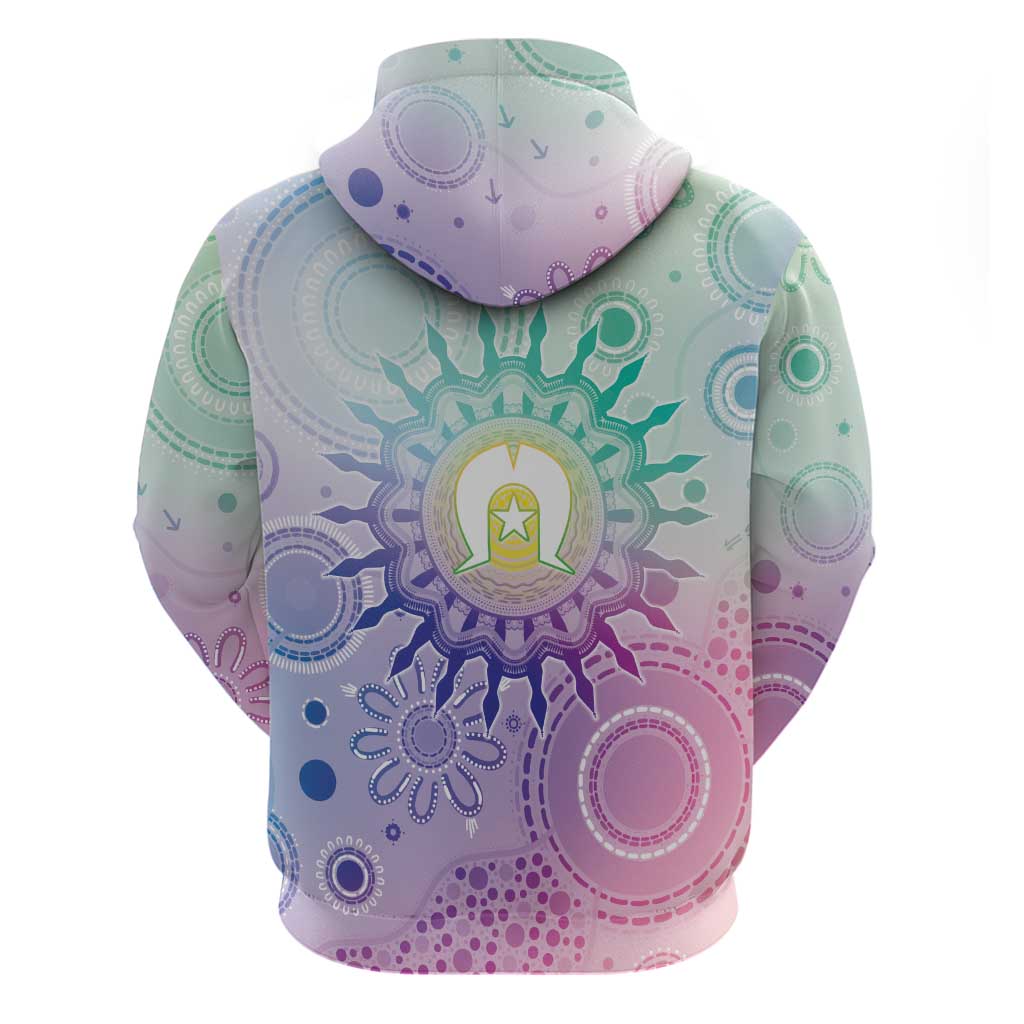 Aussie NAIDOC Week Hoodie Pastel Aboriginal Dot Art