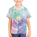 Aussie NAIDOC Week Kid Hawaiian Shirt Pastel Aboriginal Dot Art