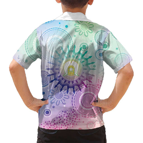 Aussie NAIDOC Week Kid Hawaiian Shirt Pastel Aboriginal Dot Art