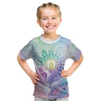 Aussie NAIDOC Week Kid T Shirt Pastel Aboriginal Dot Art