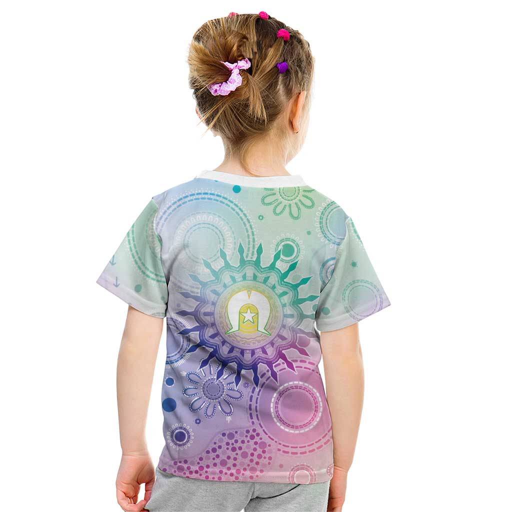 Aussie NAIDOC Week Kid T Shirt Pastel Aboriginal Dot Art