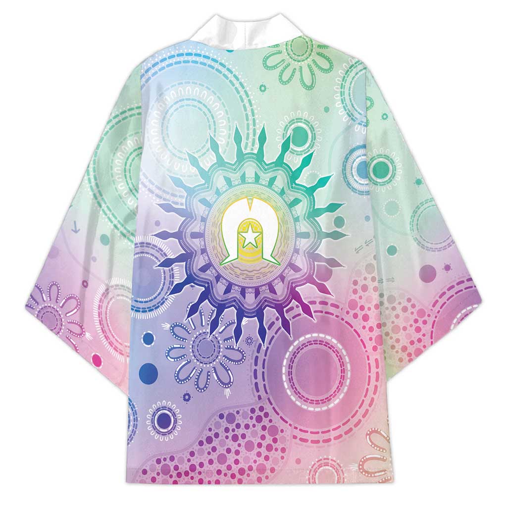 Aussie NAIDOC Week Kimono Pastel Aboriginal Dot Art