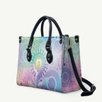 Aussie NAIDOC Week Leather Bag Pastel Aboriginal Dot Art