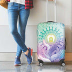 Aussie NAIDOC Week Luggage Cover Pastel Aboriginal Dot Art