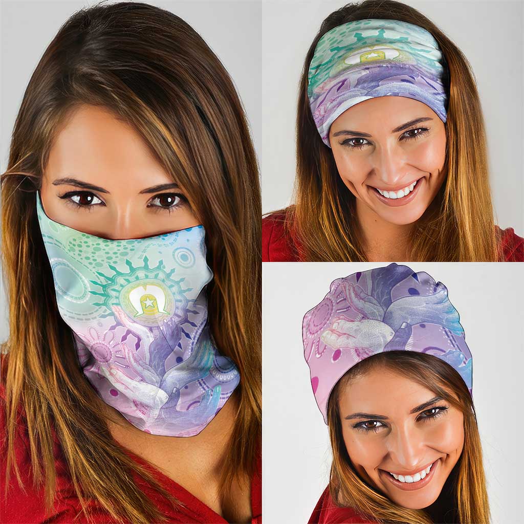 Aussie NAIDOC Week Neck Gaiter Pastel Aboriginal Dot Art