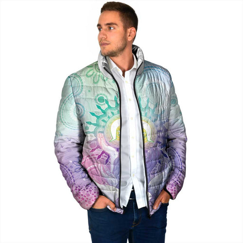 Aussie NAIDOC Week Padded Jacket Pastel Aboriginal Dot Art