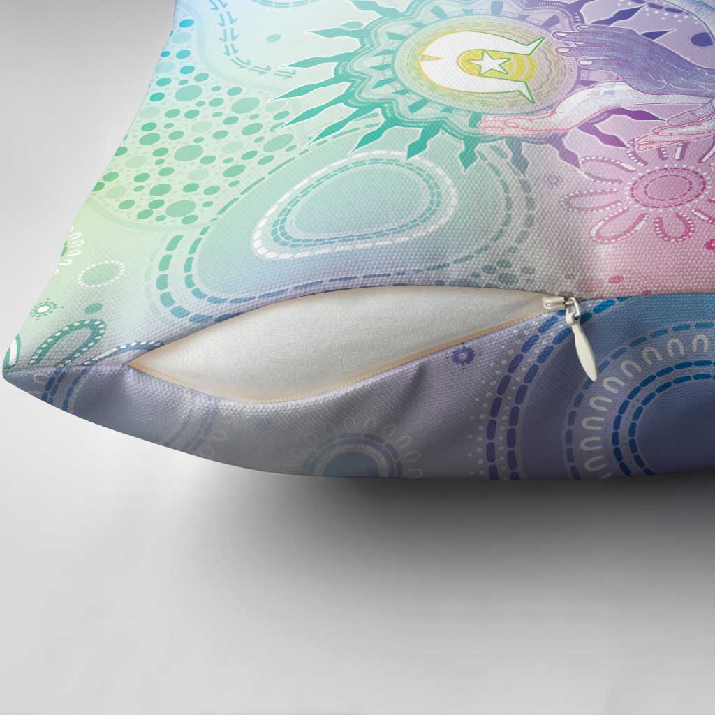 Aussie NAIDOC Week Pillow Cover Pastel Aboriginal Dot Art