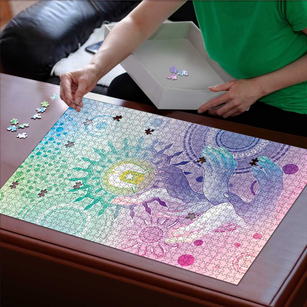 Aussie NAIDOC Week Puzzle Pastel Aboriginal Dot Art