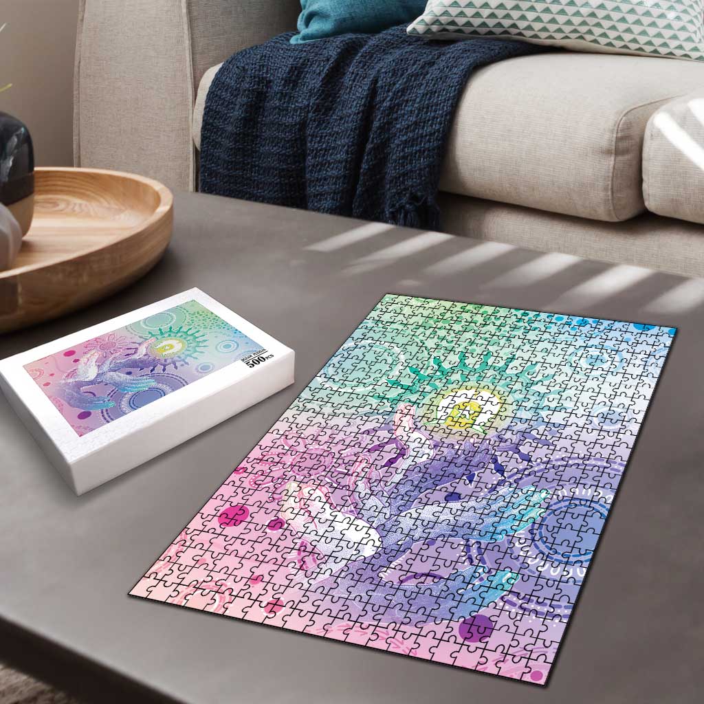 Aussie NAIDOC Week Puzzle Pastel Aboriginal Dot Art
