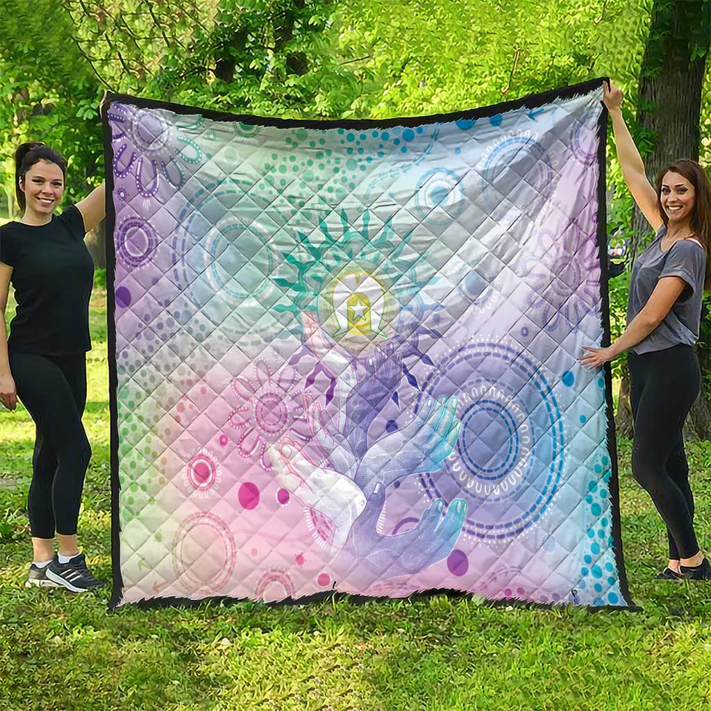 Aussie NAIDOC Week Quilt Pastel Aboriginal Dot Art