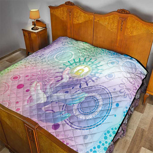 Aussie NAIDOC Week Quilt Pastel Aboriginal Dot Art