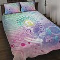 Aussie NAIDOC Week Quilt Bed Set Pastel Aboriginal Dot Art