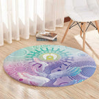 Aussie NAIDOC Week Round Carpet Pastel Aboriginal Dot Art