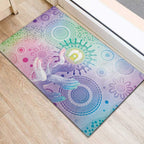 Aussie NAIDOC Week Rubber Doormat Pastel Aboriginal Dot Art