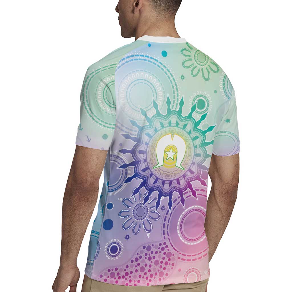 Aussie NAIDOC Week Rugby Jersey Pastel Aboriginal Dot Art