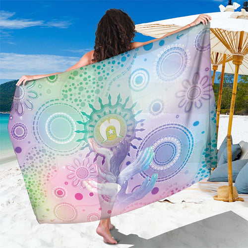 Aussie NAIDOC Week Sarong Pastel Aboriginal Dot Art