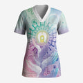 Aussie NAIDOC Week Scrub Top Pastel Aboriginal Dot Art