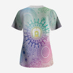 Aussie NAIDOC Week Scrub Top Pastel Aboriginal Dot Art